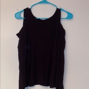 Black long sleeve cold shoulder shirt